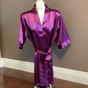 Women’s purple, white, ivory, green silky robes
